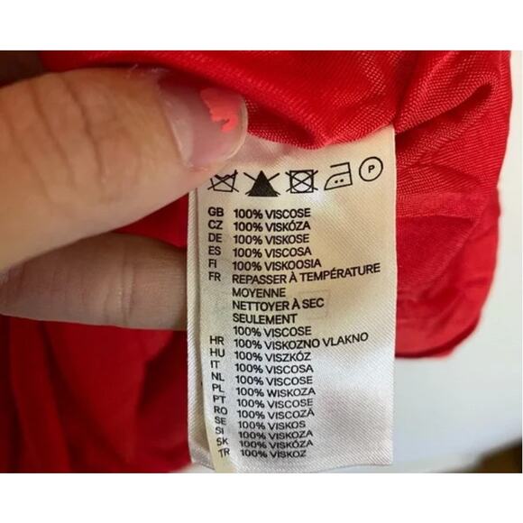 Versace for H&M Studded Cape Mini Dress Red 4 - Picture 8 of 9